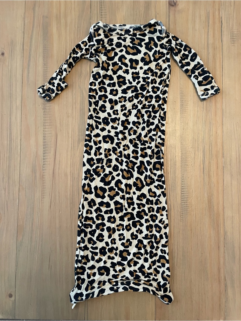 Posh Peanut Leopard Print Zipper Gown Baby 0-3M Bamboo